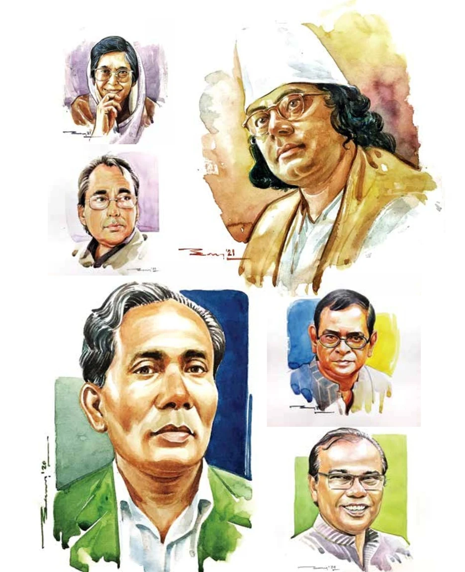 Watercolor portrait studies