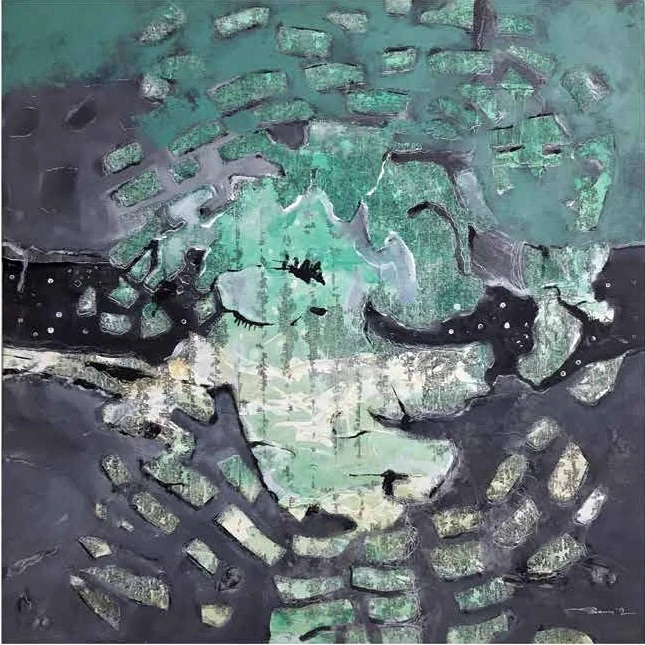 The Forgotten Lady, acrylic on canvas by Imrooz Shimu